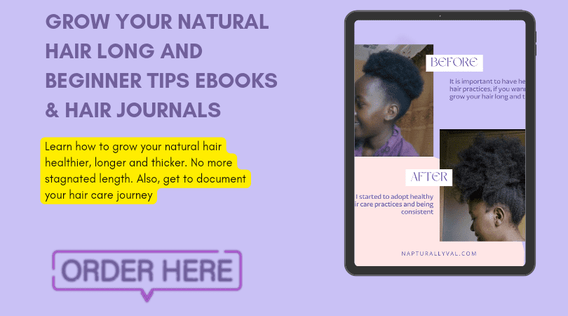 Natural hair growth, routine guide ebooks and journals