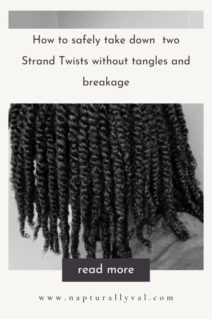 How to take down two strand Twists without tangling and breakage