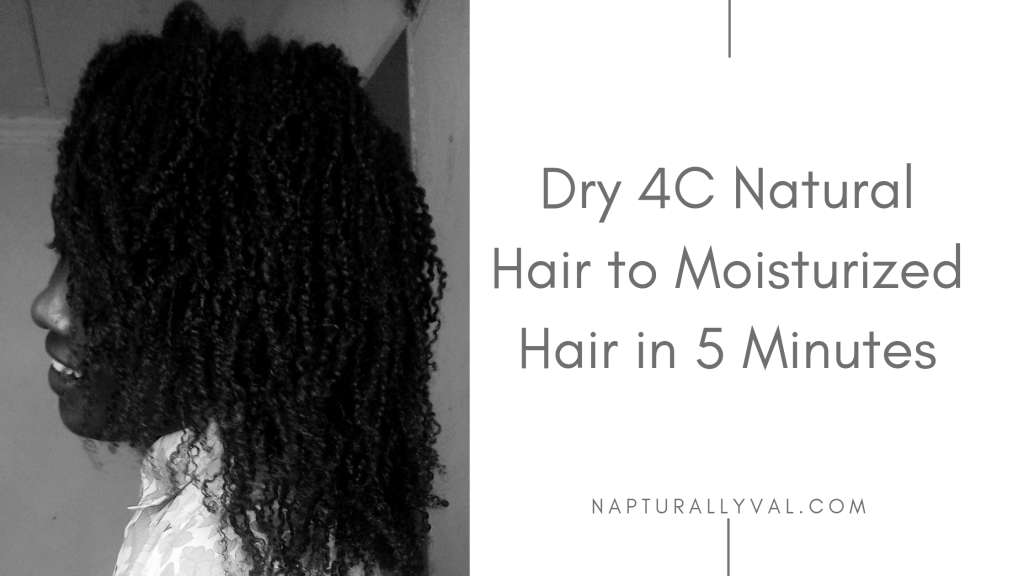 The 5-Minute Moisture Miracle for 4C Natural Hair. 1 Moisturizing dry 4c Natural Hair