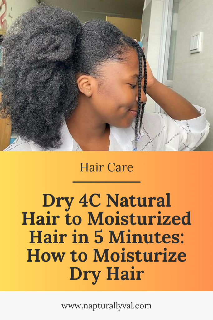 How to go from dry 4c hair to moisturized hair in just 5 minutes