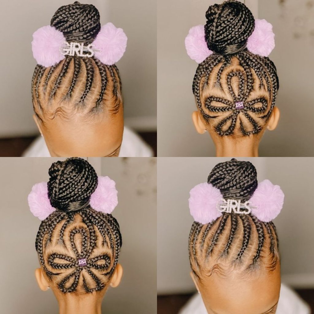 Winter cornrow hairstyles for black kids