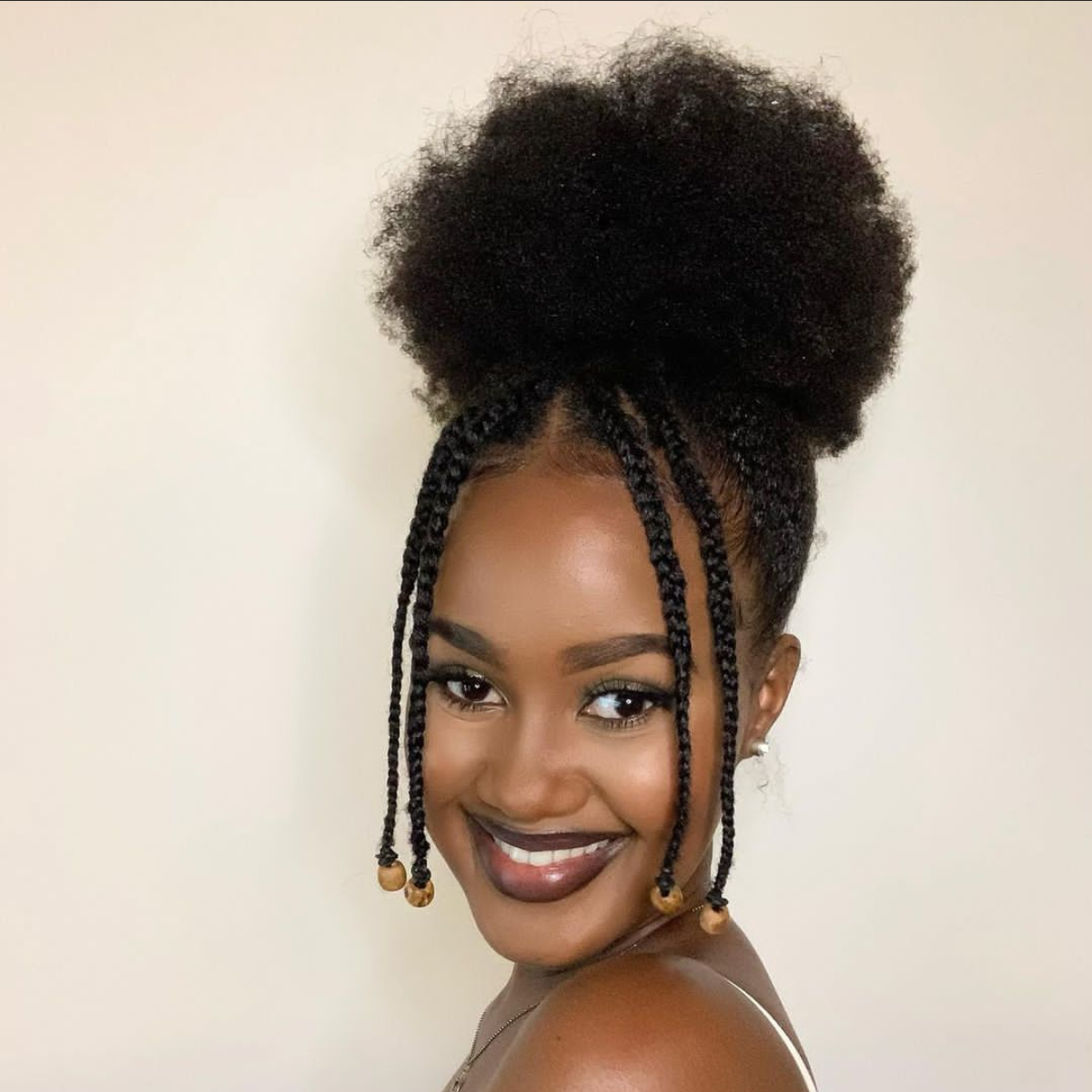 Afro high puff styles