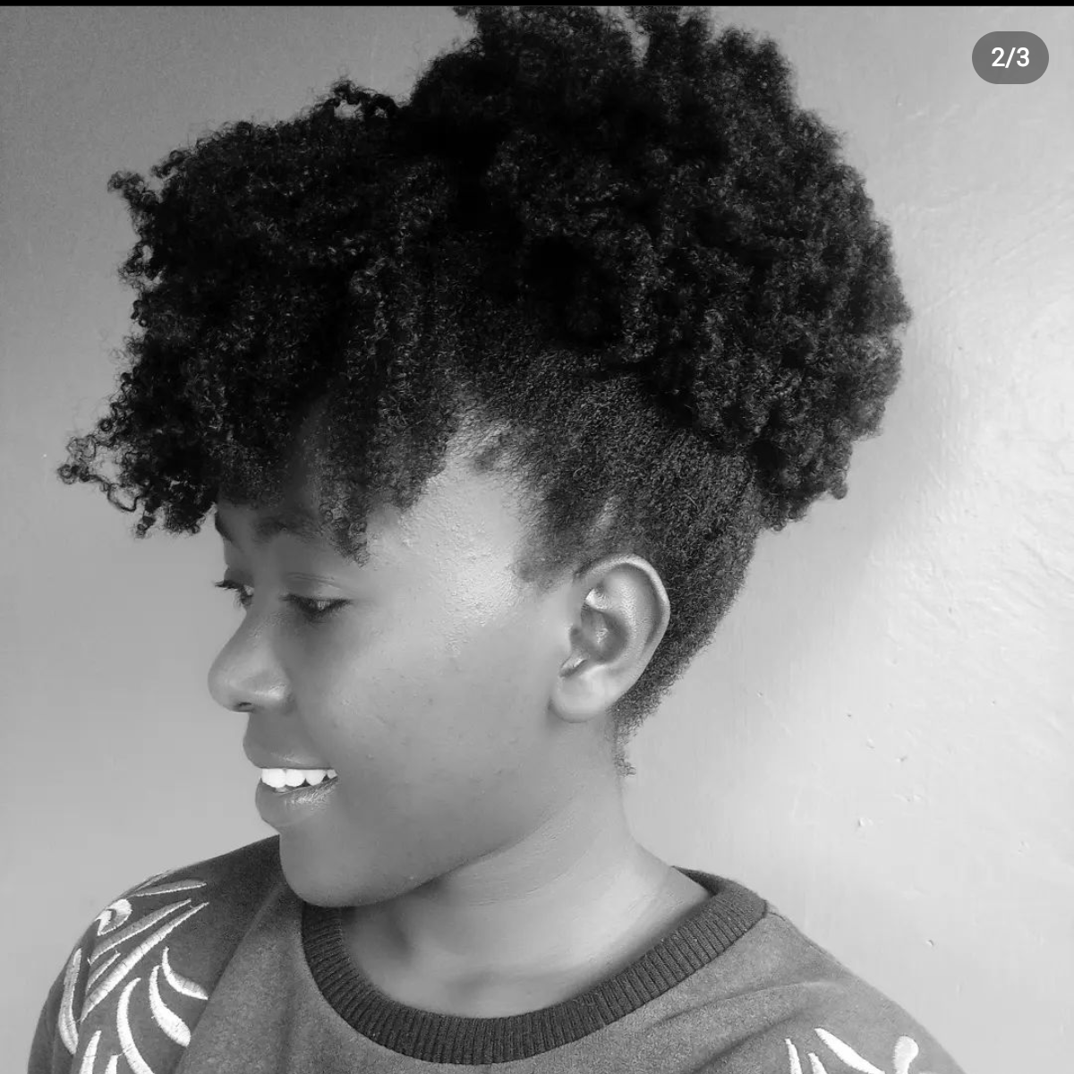 Afro puff hairstyles on 4c hair