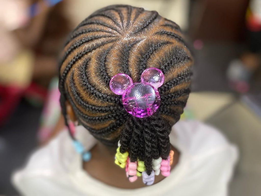 Beaded cornrow hairstyles for kids