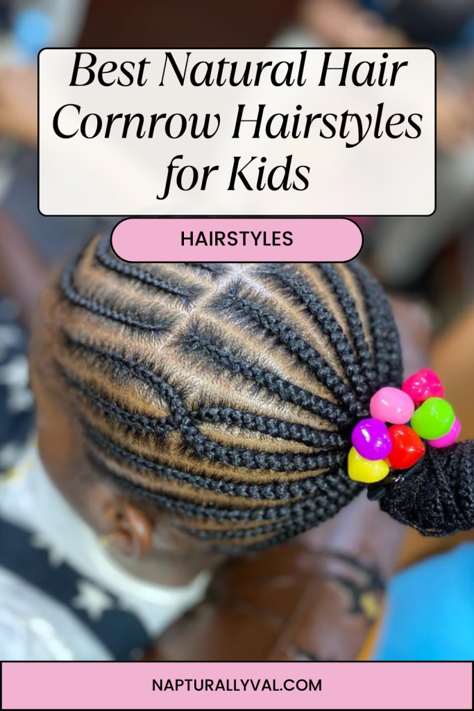 Natural Hair Cornrow Hairstyles for black kids