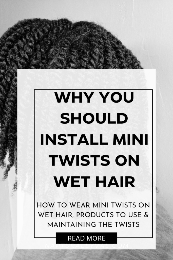 How to install mini twists on wet hair