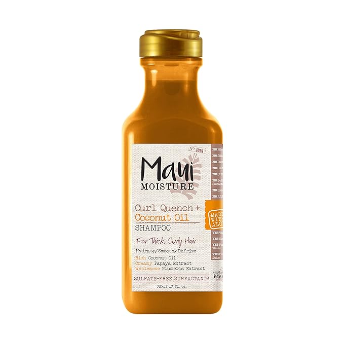 Maui Moisture Curl Quench + Coconut Oil Curl-Defining Anti-Frizz Shampoo 