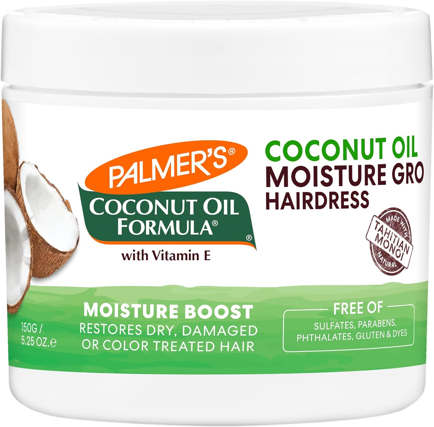 Palmer's Coconut Oil Formula Moisture Gro Hairdress Hair Cream, Restorative Leave In Conditioner.