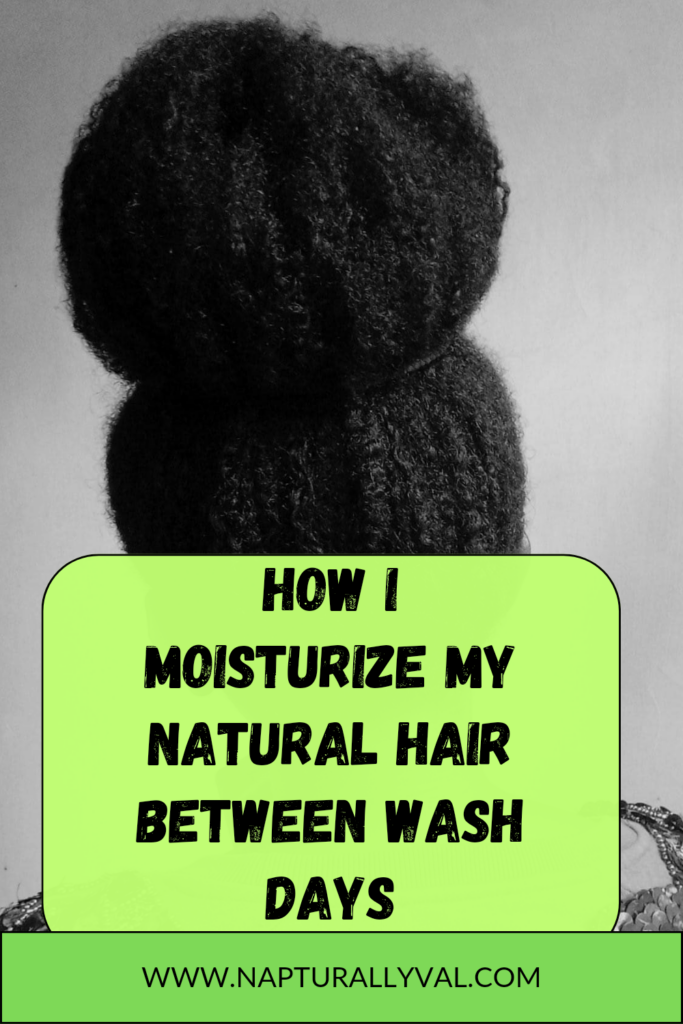 Moisturizing hair between wash days