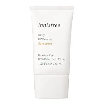 Innisfree Daily UV Defense Broad Spectrum SPF 36 invisible sunscreen  