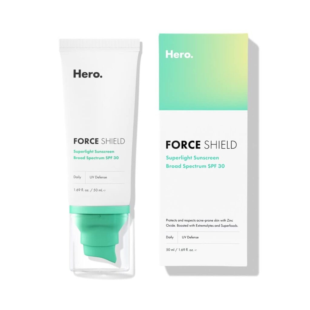 Force Shield Superlight Sunscreen SPF 30 from Hero Cosmetics 