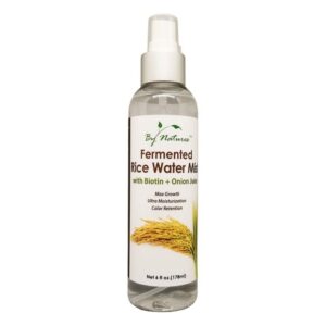 By Natures Fermented Rice Water Mist for Hair Growth with Biotin + Onion Juice.