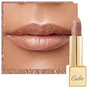 Oulac Metallic Nude Gold Lipstick for Women 