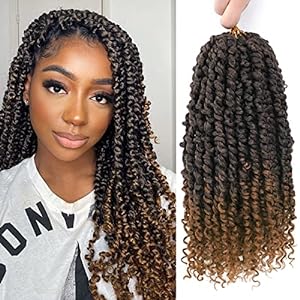  Nice One Store Pre-Twisted Passion Twist Hair 14 Inch, Short Passion Twist Crochet Hair for Women.  