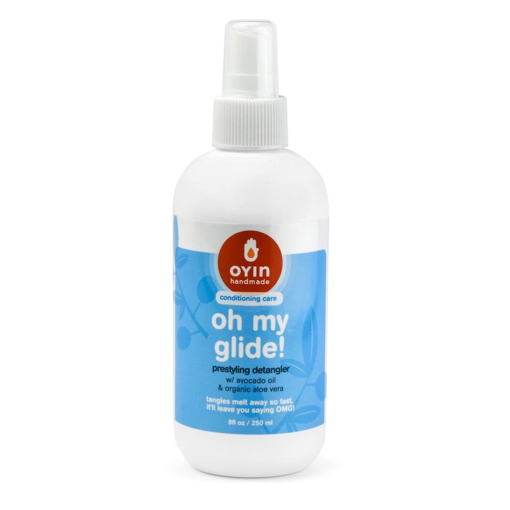 Oyin Handmade Oh My Glide! Prestyling Detangler with Avocado Oil and Organic Aloe Vera| Hair Detangling Spray 