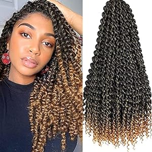 Angels Beauty Store 8 Packs 18 Inch Passion Twist Crochet Hair For Black Women.  