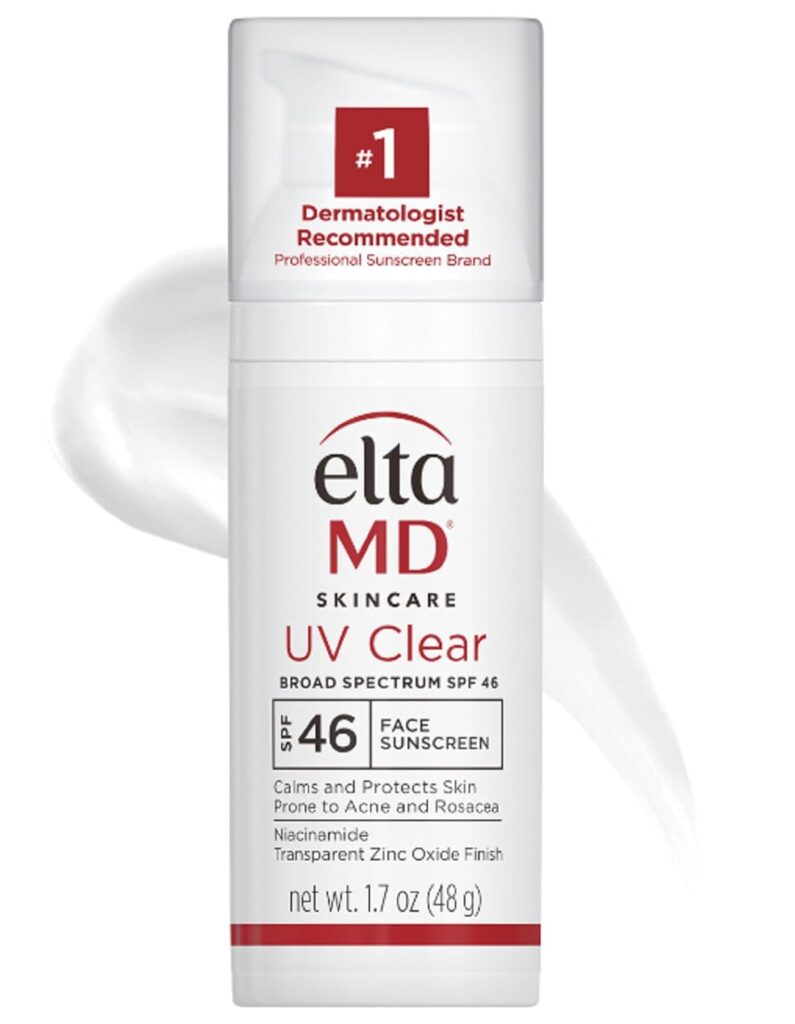 EltaMD UV Clear Daily Face Sunscreen, SPF 46 Oil Free Daily Sunscreen with Zinc Oxide  