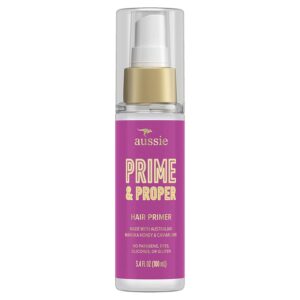 Aussie Prime & Proper Hair Primer Treatment, Heat Protectant Spray. 