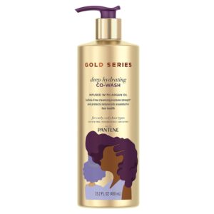 Pantene Sulfate-Free Deep Hydrating Co-Wash with Argan Oil for Curly, Coily Hair 