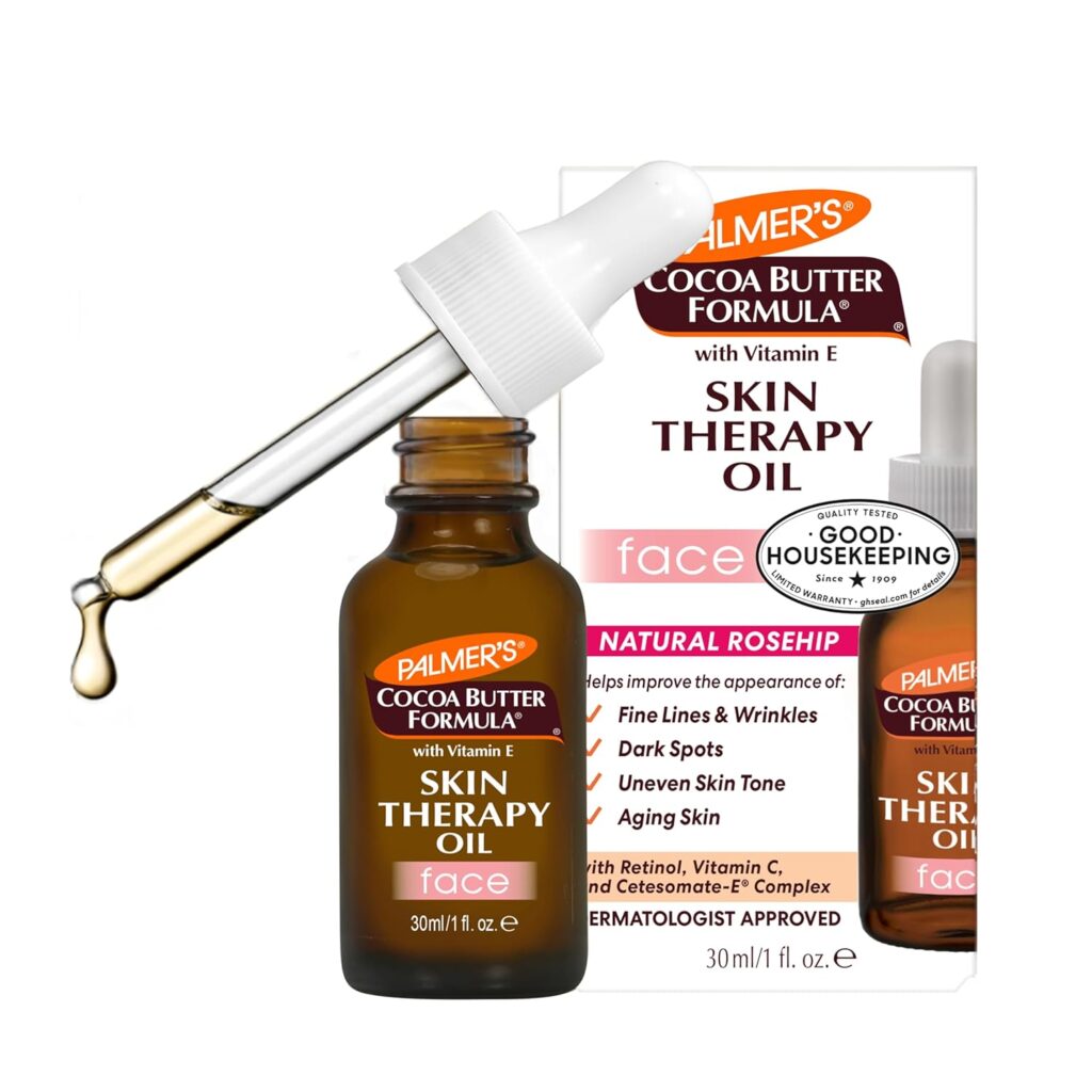 Palmer's Cocoa Butter Formula Moisturizing Skin Therapy Oil for Face with Vitamin E, C & 10 Pure Facial Oil Blend. 