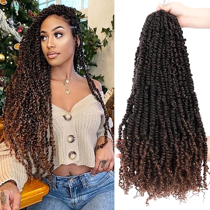 Karida Passion Twist Hair 24 inch, 7 Packs Passion Twist Crochet Hair Pre Looped.  