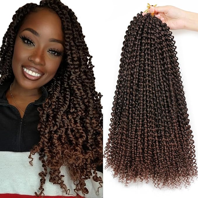  Dorsanee Store 7 Packs Passion Twist Hair 18 Inch Water Wave Synthetic Braids for Passion Twist.  