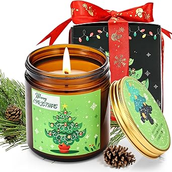 BMoNATY Christmas Candles Balsam Fir, Cedar Christmas Tree Scented.   