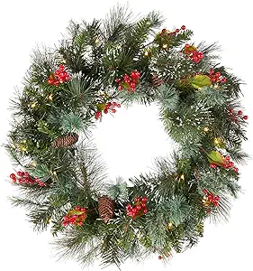 National Tree Company Pre-Lit Artificial Christmas Wreath  