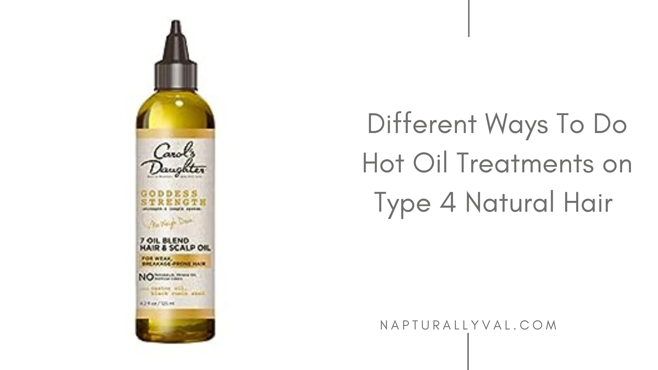 Read more about the article Ways To do Hot Oil Treatment on Type 4 Natural Hair.