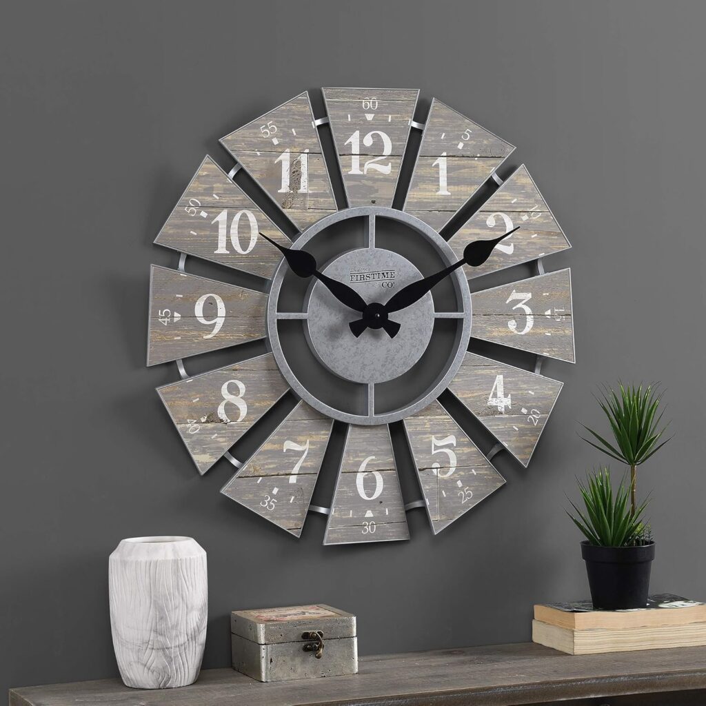 FirsTime & Co. Shiplap Wall Clock