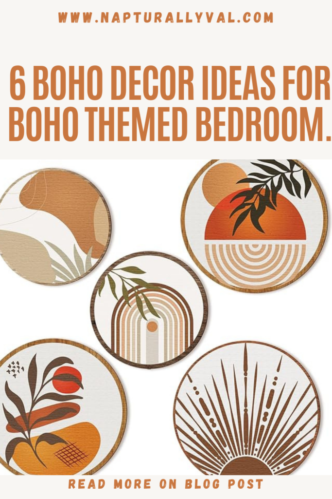 6 Boho Decor Ideas for boho themed Bedroom.