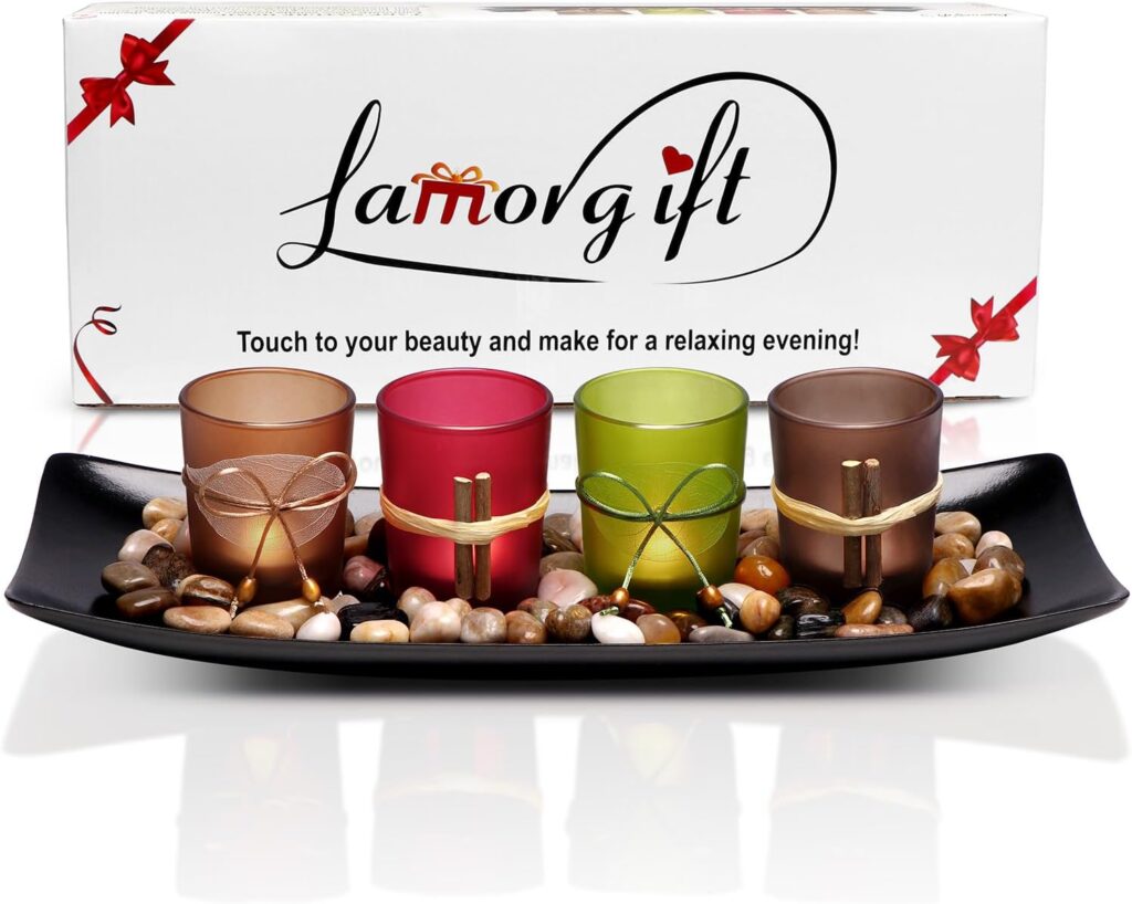 10. LAMORGIFT Candle Centerpiece 