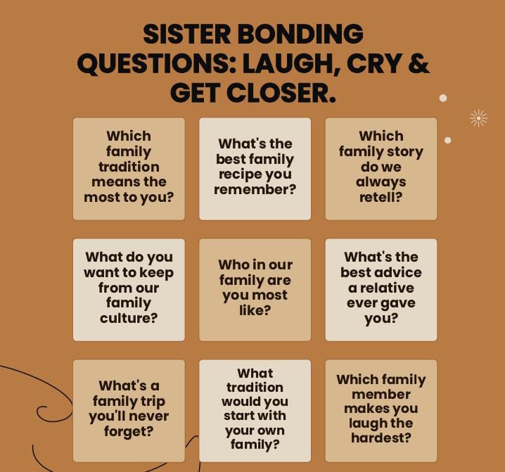 100 Questions for Sisters to Relive Your Best Childhood Moments.