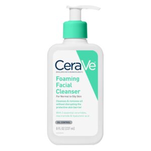 CeraVe Foaming Facial Cleanser, Daily Face Wash for Oily Skin