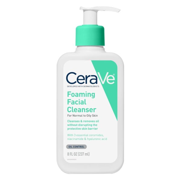 CeraVe Foaming Facial Cleanser, Daily Face Wash for Oily Skin