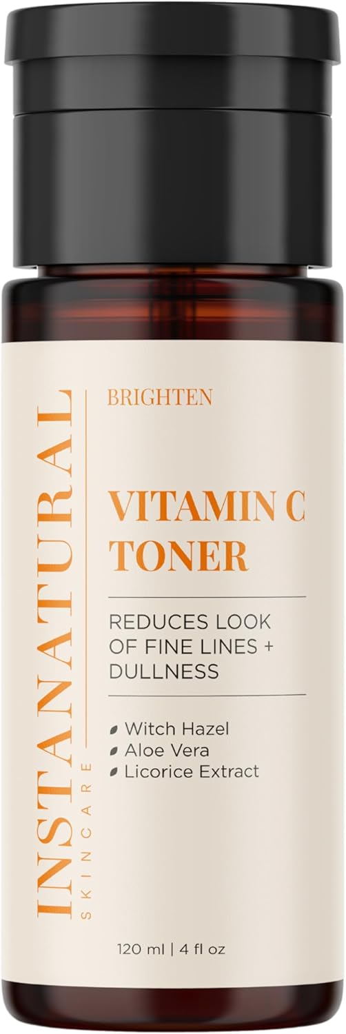 InstaNatural Vitamin C Face Toner, Brightens, Balances pH and Reduces Signs of Aging, Fine Lines and Wrinkles
