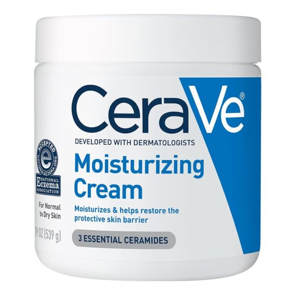 CeraVe Moisturizing Cream, Body and Face Moisturizer for Dry Skin