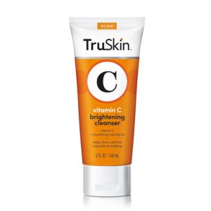 TruSkin Vitamin C Cleanser for Face – Brightening Face Wash with Vitamins C & E, Rosehip Oil, Aloe Vera and MSM