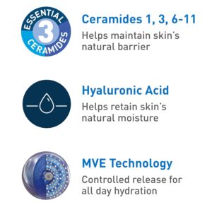 CeraVe Moisturizing Cream, Body and Face Moisturizer for Dry Skin