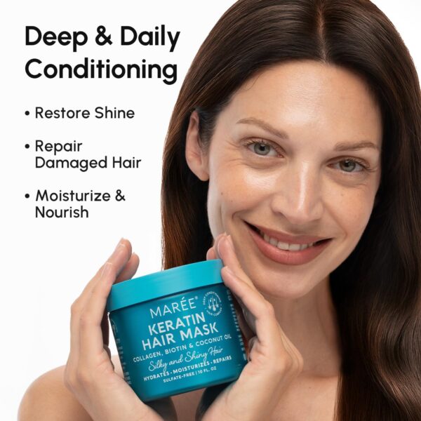 MAREE Hair Mask for Damaged Hair - Keratin Treatment Conditioner - Extremely Deep Conditioning Mask, Hydrating & Repairing