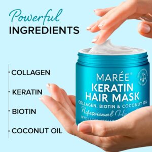 MAREE Hair Mask for Damaged Hair – Keratin Treatment Conditioner – Extremely Deep Conditioning Mask, Hydrating & Repairing