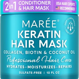 MAREE Hair Mask for Damaged Hair – Keratin Treatment Conditioner – Extremely Deep Conditioning Mask, Hydrating & Repairing