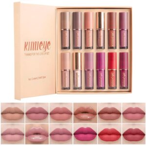 Kimieye 12Pcs Velvet Matte Liquid Lipstick Set.