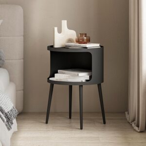 ZHBHYZ Modern Side Table,Round end Table with Open Storage