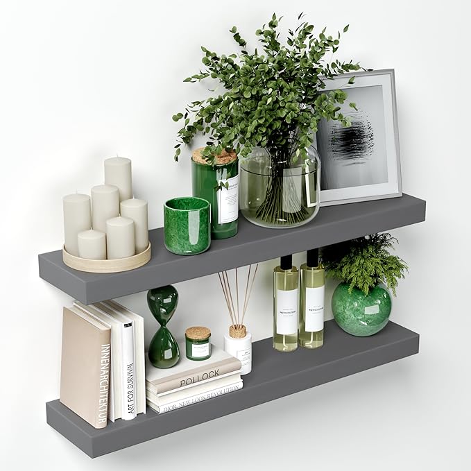Homeforia Gray Floating Shelves 1 Homeforia Gray Floating Shelves