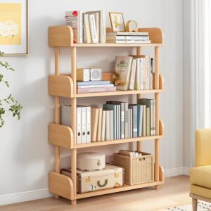 OSCHF Store 4-Tier Wooden Open Bookcase – Modern Display Bookshelf