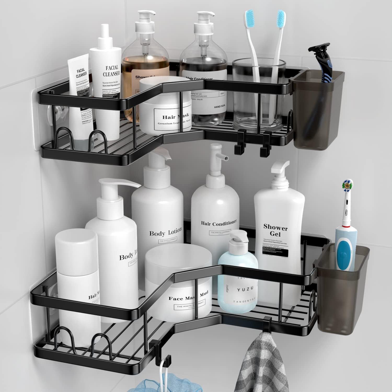 AKTECKE Store Corner Shower Caddy Bathroom Organizer 1 AKTECKE Store floating corner shelves