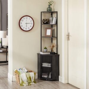 VECELO Corner Cabinet, Tall Storage Shelf
