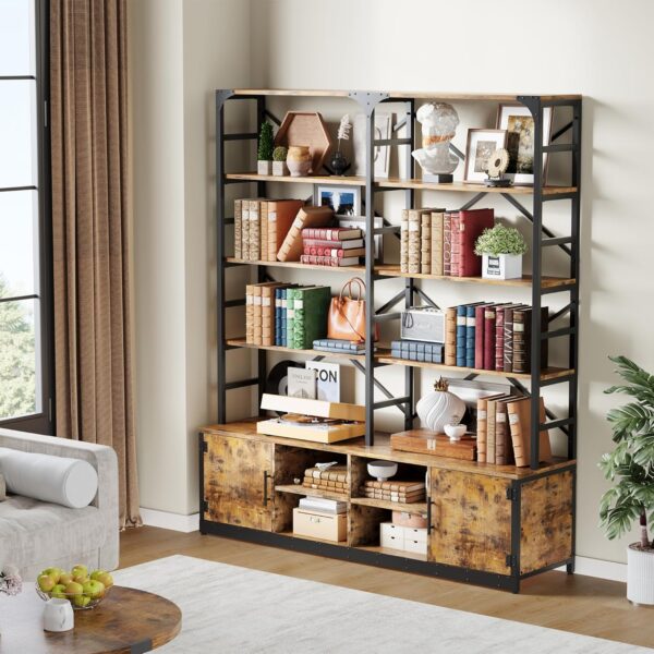 IRONCK Bookshelves 6 Tiers 73.1 inch Tall Industrial Bookshelf - Image 4