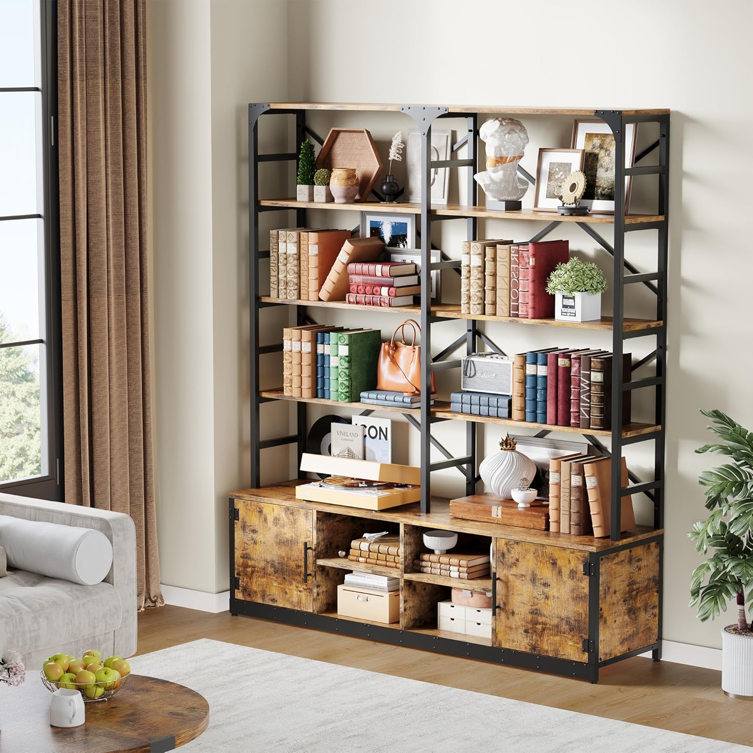 IRONCK Bookshelves 6 Tiers 73.1 inch Tall Industrial Bookshelf 5 IRONCK Bookshelves 6 Tiers 73.1 inch Tall Industrial Bookshelf - Image 4